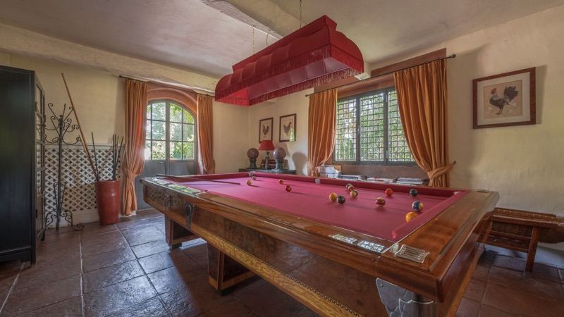 The billiard room of Il Fienile