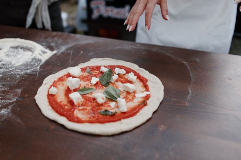 Hand-made pizza at the Pizza Party